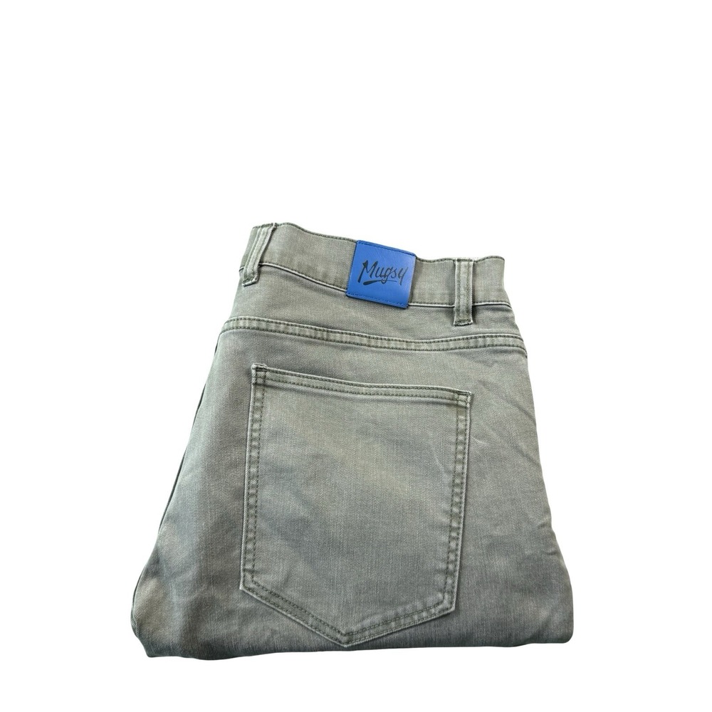 Mugsy Green Beans Hydes Stretch Denim Mens Jeans 36x25 Straight Leg